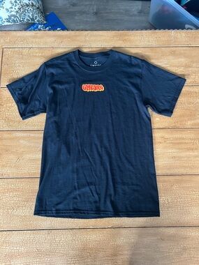 Empyre Black Short Sleeve Tee with Red and Yellow Chest Logo